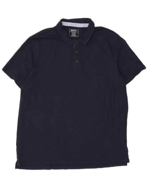 Tricou polo pentru bărbați Mountain Warehouse 2XL, bumbac cu pete albastru bleumarin