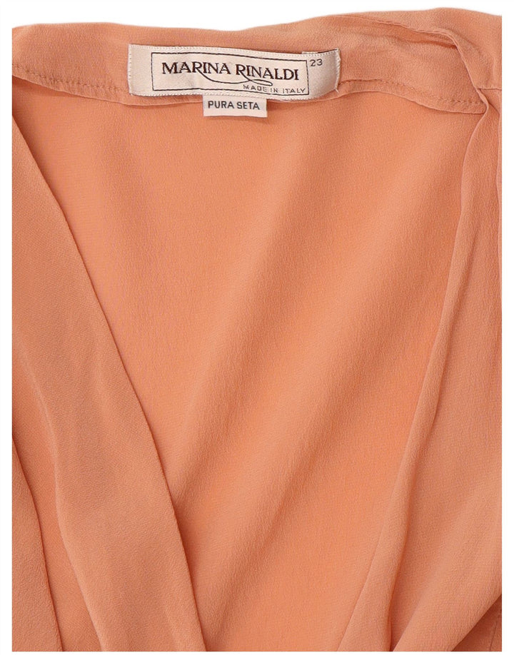 Bluză cămașă pentru femei Marina Rinaldi Mărimea 23 Mătase portocalie medie