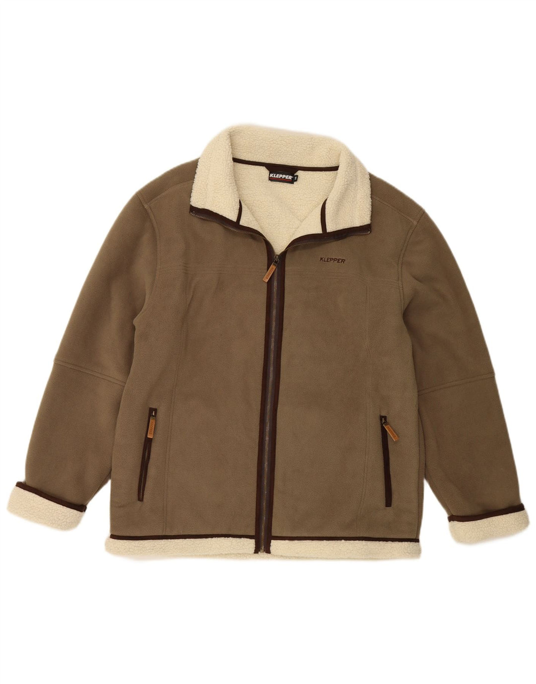 Jachetă pentru bărbați KLEPPER Sherpa Fleece IT 56 3XL Kaki Poliester