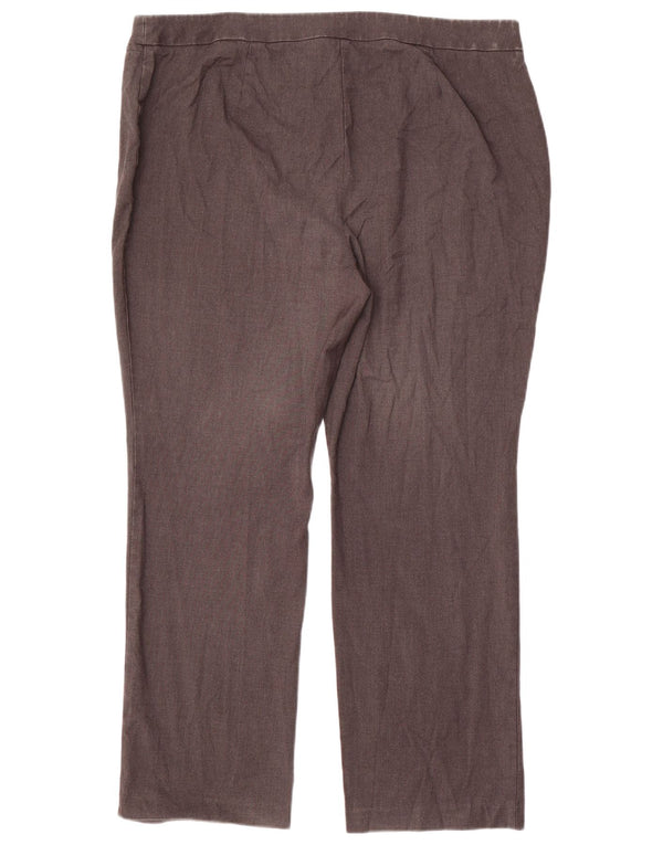 Pantaloni drepti pentru femei Marks & Spencer UK 20 2XL W40 L29 gri
