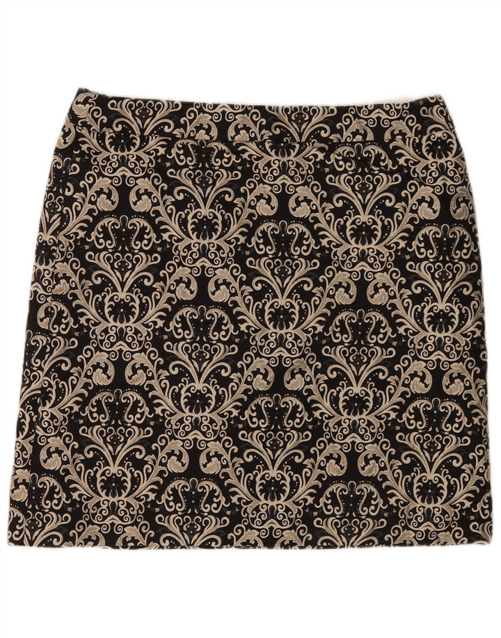 Fusta mini pentru femei Marks & Spencer UK 14 Large W34 Gold Paisley Poliester
