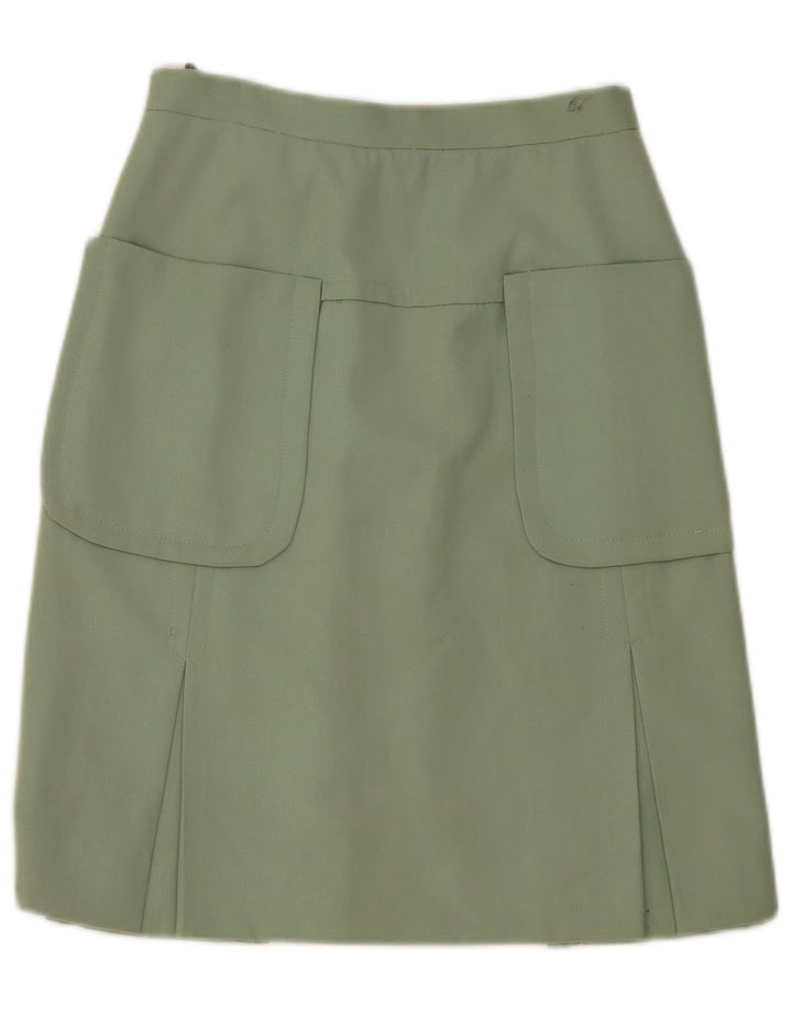 Fusta cargo vintage pentru femei W30 verde mediu