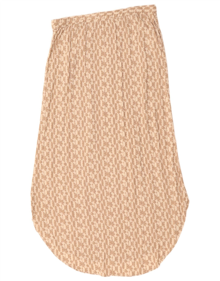 Fusta Maxi pentru femei Eddie Bauer UK 14 Medium W30 Bej Rayon geometric