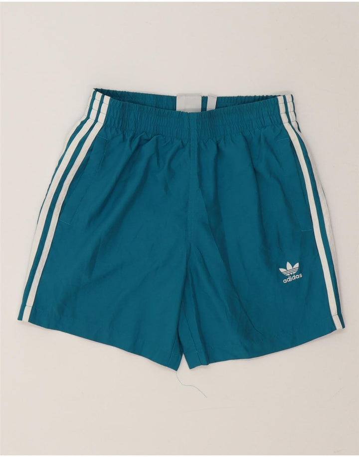 Pantaloni scurți sport Adidas pentru femei UK 8 Small Blue Poliester