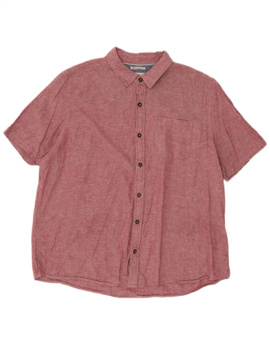 Cămașă cu mânecă scurtă pentru bărbați Fat Face Regular Fit 2XL bumbac roșu