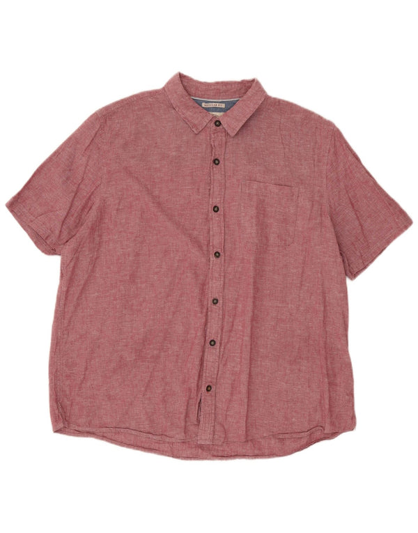 Cămașă cu mânecă scurtă pentru bărbați Fat Face Regular Fit 2XL bumbac roșu