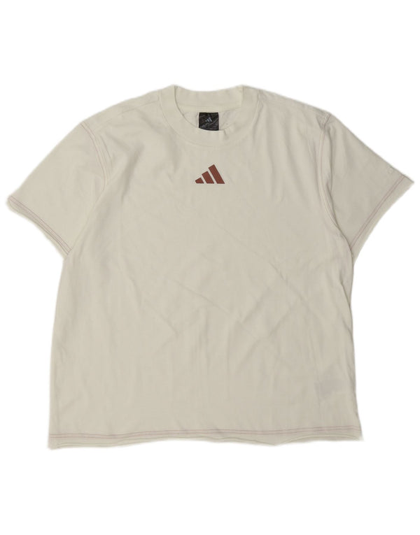 Tricou Adidas pentru femei Top UK 16/18 Large White Bumbac