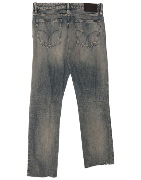 Calvin Klein Blugi Distressed Slim drepte pentru bărbați W31 L29 Bumbac albastru