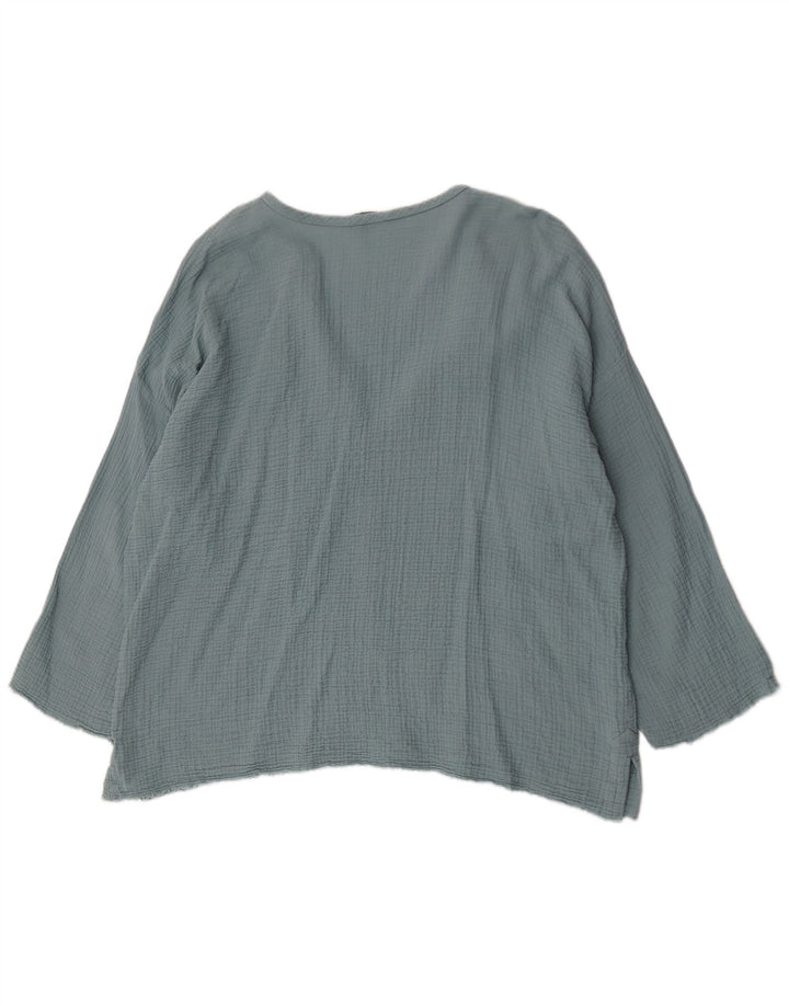 Top cu tunică supradimensionată pentru femei Zara UK 18 XL Bumbac albastru
