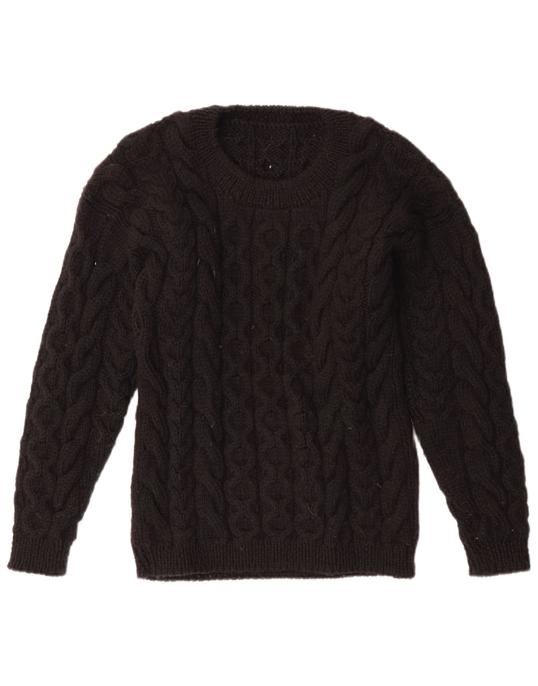 Pulover VINTAGE pentru femei cu decolteu triplu UK 12 Medium Negru