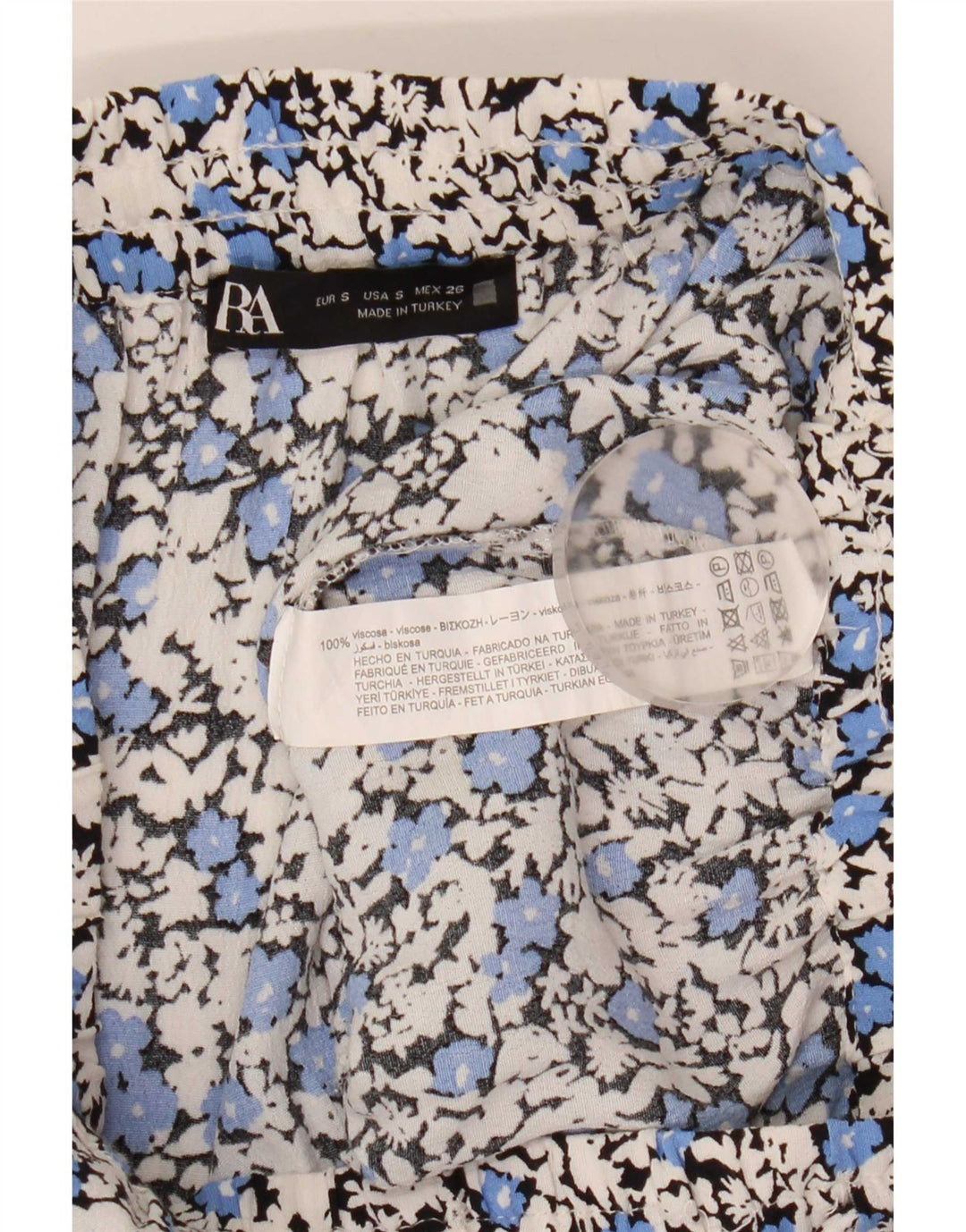 Pantaloni de damă Zara Mici W26 Viscoză Florală Multicoloră