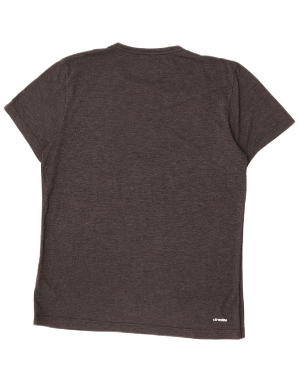 Tricou Adidas Climalite pentru bărbați Top mare poliester gri