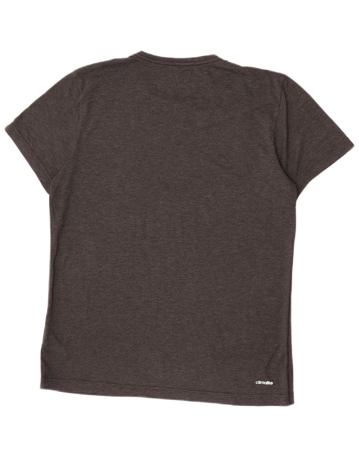 Tricou Adidas Climalite pentru bărbați Top mare poliester gri