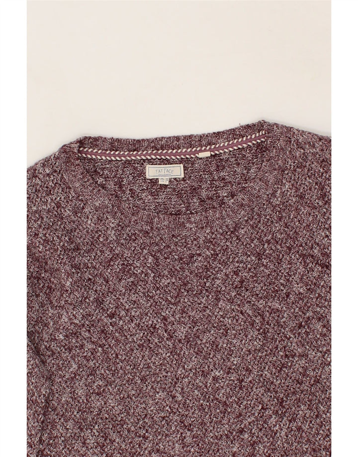 FAT FACE Womens Oversized Boat Neck Jumper Sweater UK 10 Small Maroon Vintage Fat Face and Second-Hand Fat Face from Messina Hembry 