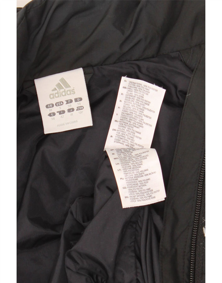 Jachetă căptușită cu glugă supradimensionată pentru femei ADIDAS UK 10 Poliester negru mic