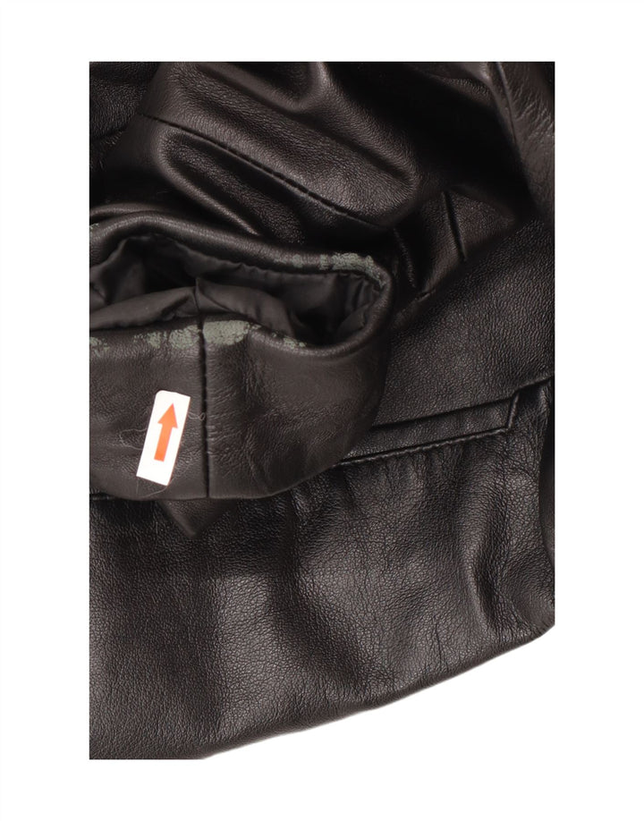 Jachetă Blazer din piele vintage pentru femei EU 40 Piele neagră medie