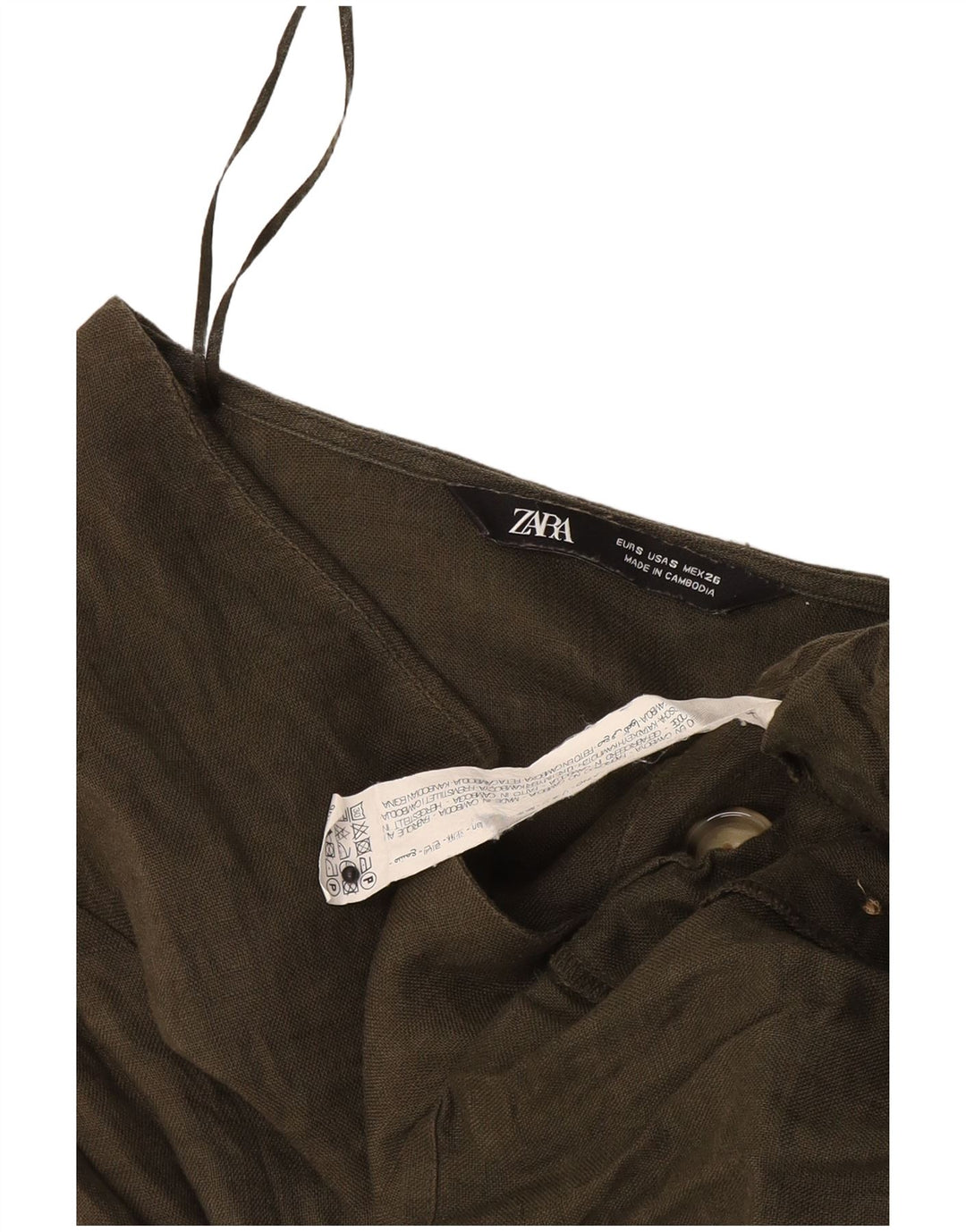 Bluză cămașă pentru femei Zara UK 10 Mic verde in