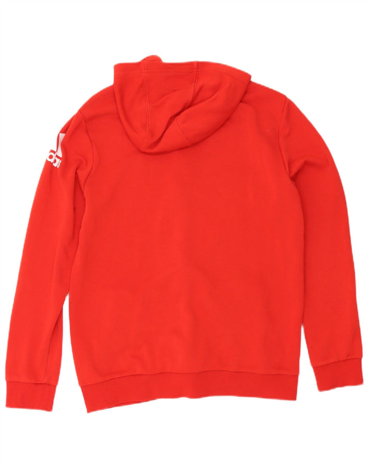 Pulover pentru bărbați Adidas Graphic Zip Hoodie, bumbac roșu mediu