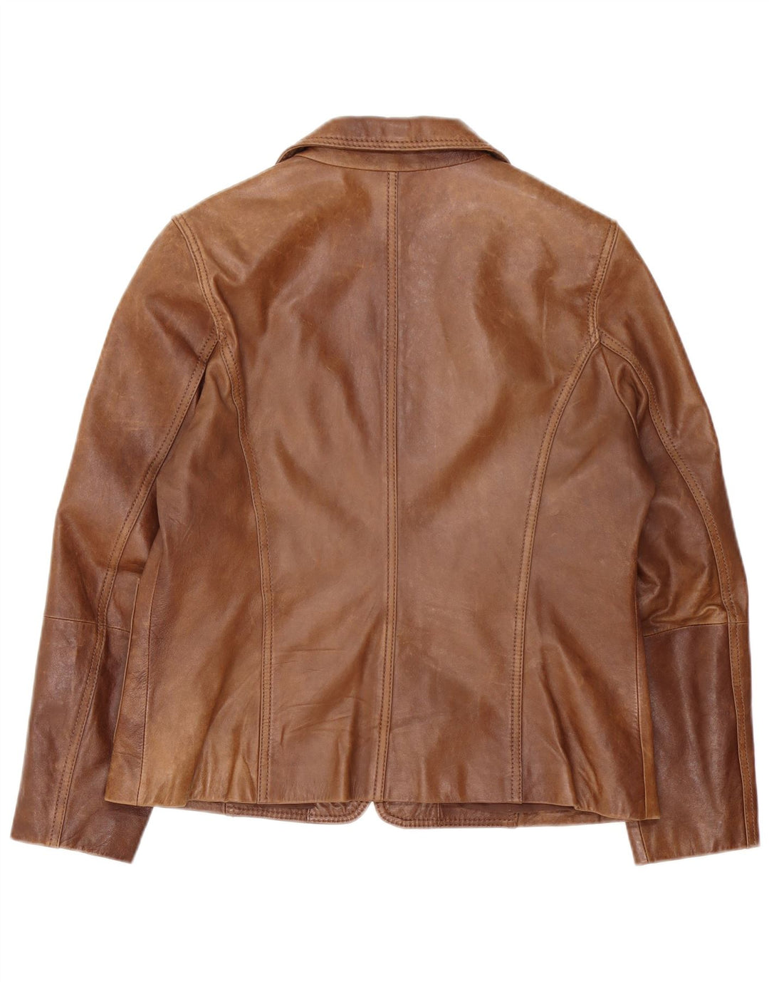 Sacou blazer din piele cu 2 nasturi C & A pentru femei IT 44 maro mediu