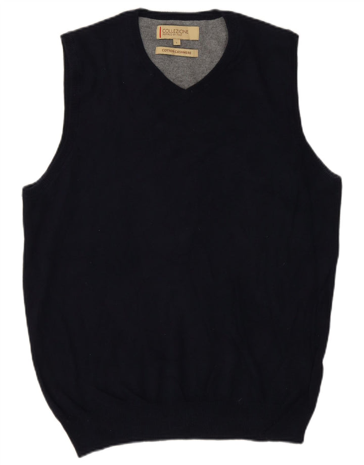 Vestă Vintage pentru bărbați Tank Top mic Bumbac bleumarin