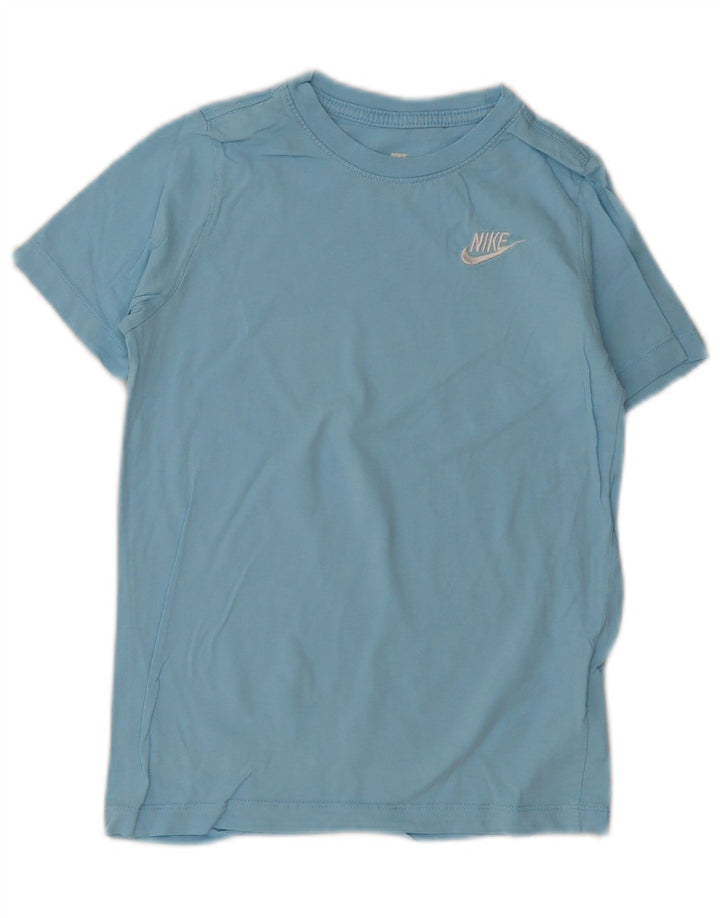 Tricou pentru băieți Nike Top 10-11 ani Bumbac albastru mediu