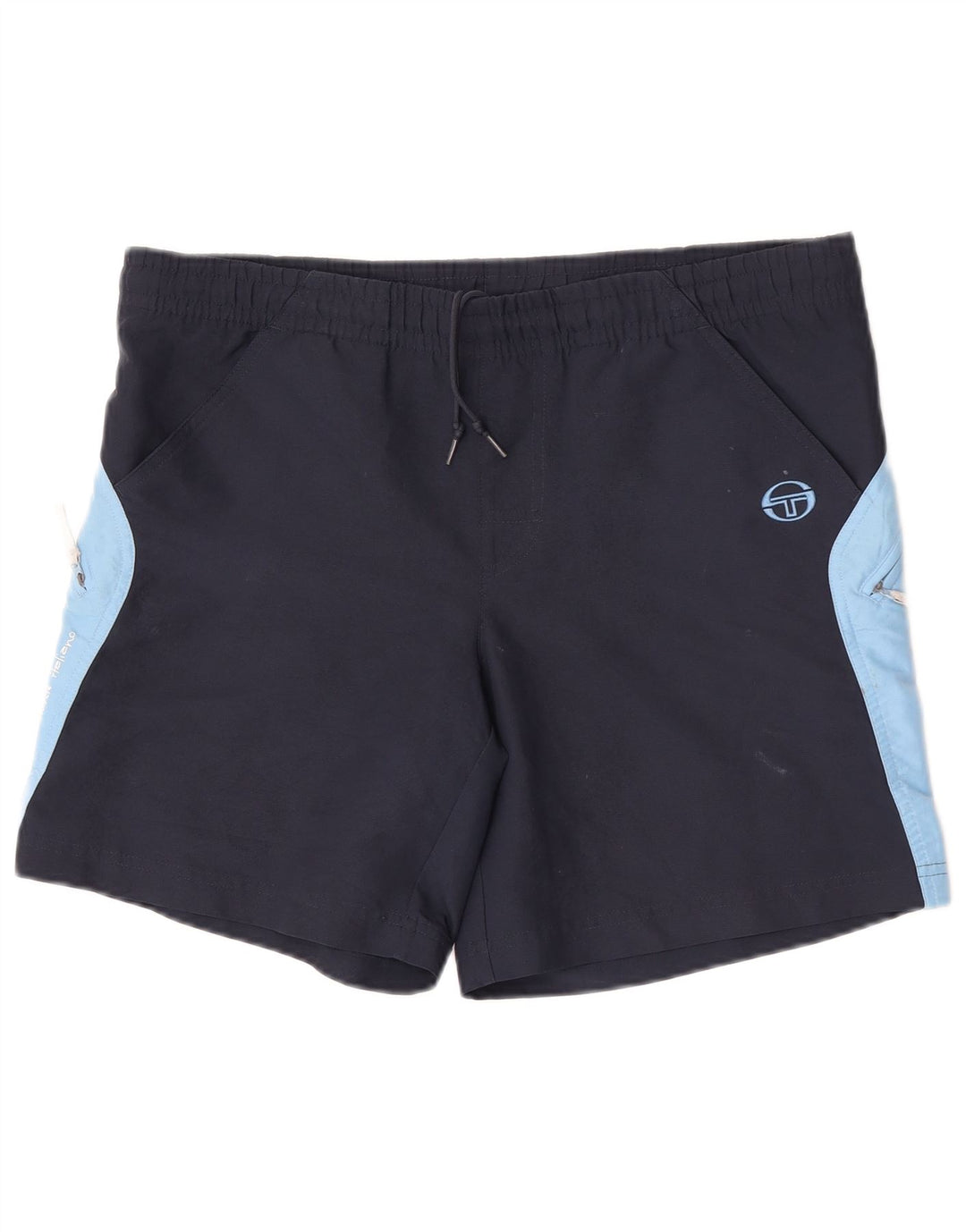 Sergio Tacchini Pantaloni scurți sport grafic pentru bărbați, medii, albastru marin, blocuri de culoare