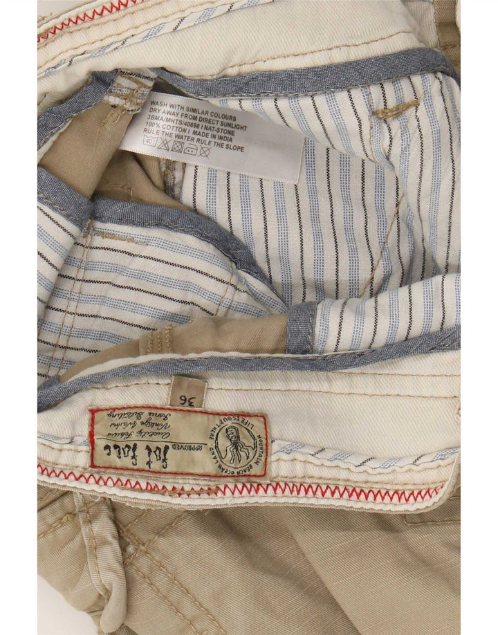 Pantaloni scurți cargo pentru bărbați Fat Face, mari W36, bumbac, bej