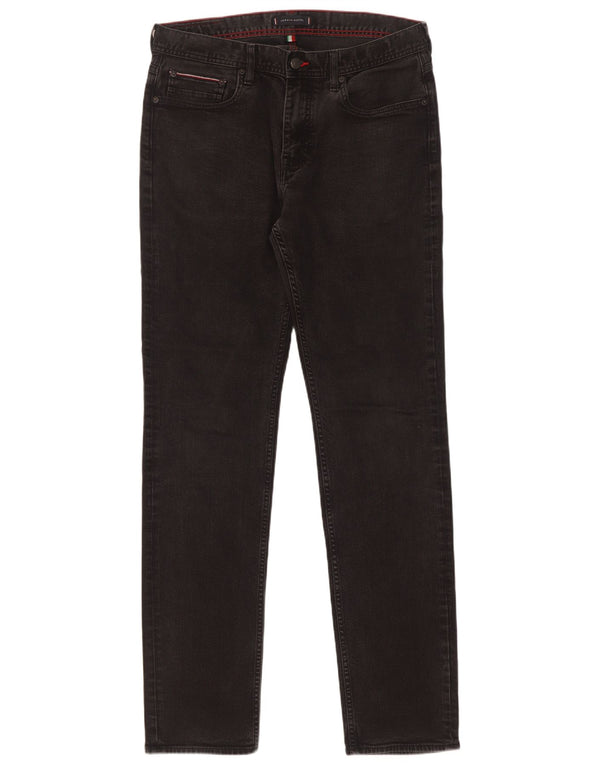 Blugi drepti stretch pentru bărbați Tommy Hilfiger Denton, W34 L36, bumbac negru