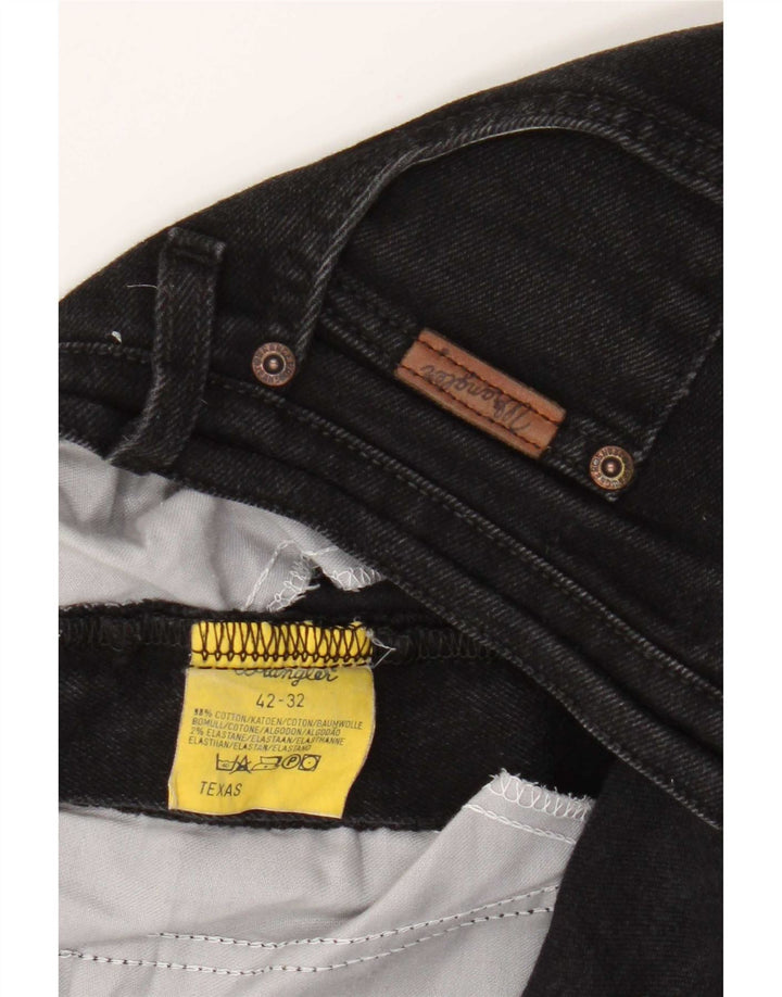 Blugi drepte pentru bărbați Wrangler Texas W42 L27 bumbac negru