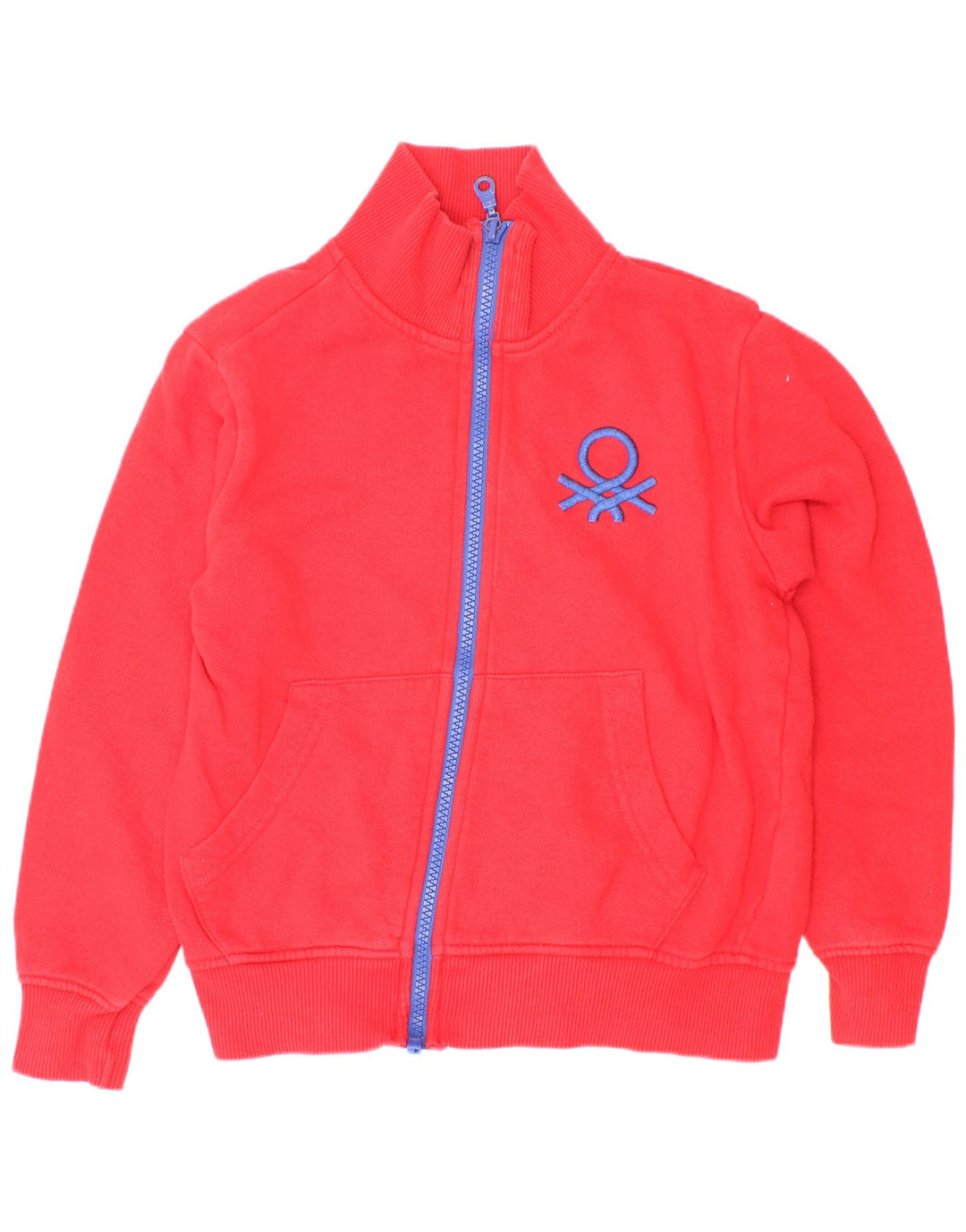 Benetton Boys Graphic Trening Top Jachetă 6-7 ani Bumbac roșu mic