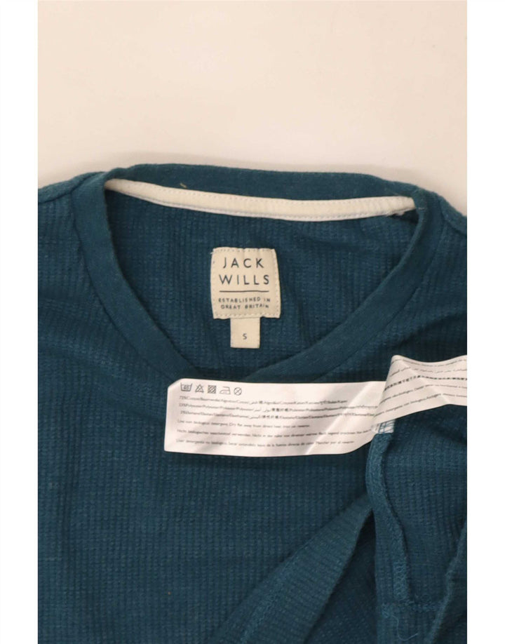 Jack Wills Top pentru bărbați cu mânecă lungă din bumbac albastru mic
