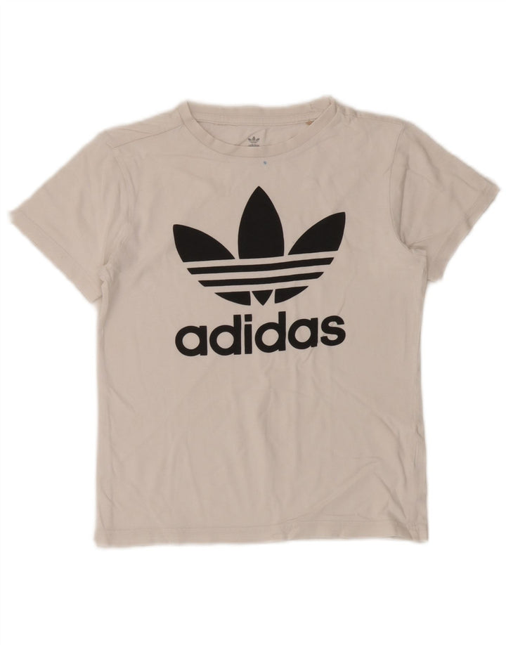 Tricou grafic Adidas pentru băieți Top 10-11 ani alb