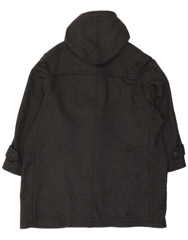 Manson vintage pentru bărbați, cu glugă, cu glugă, UK 50 4XL, lână gri