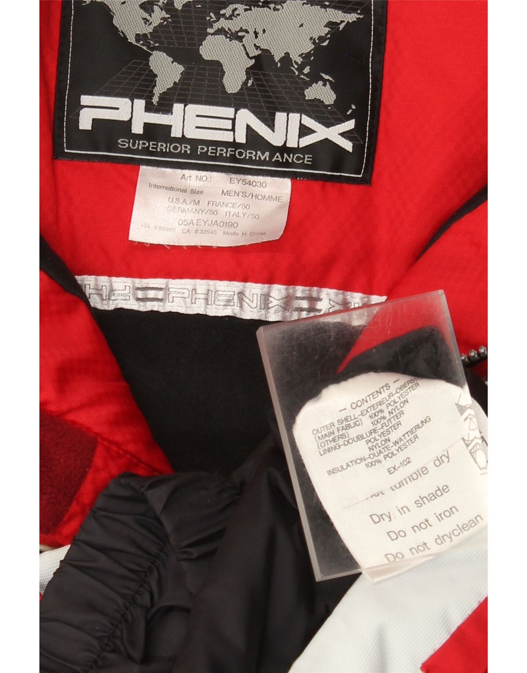 Jachetă de schi pentru bărbați Phoenix IT 50, mare, roșu, din poliester
