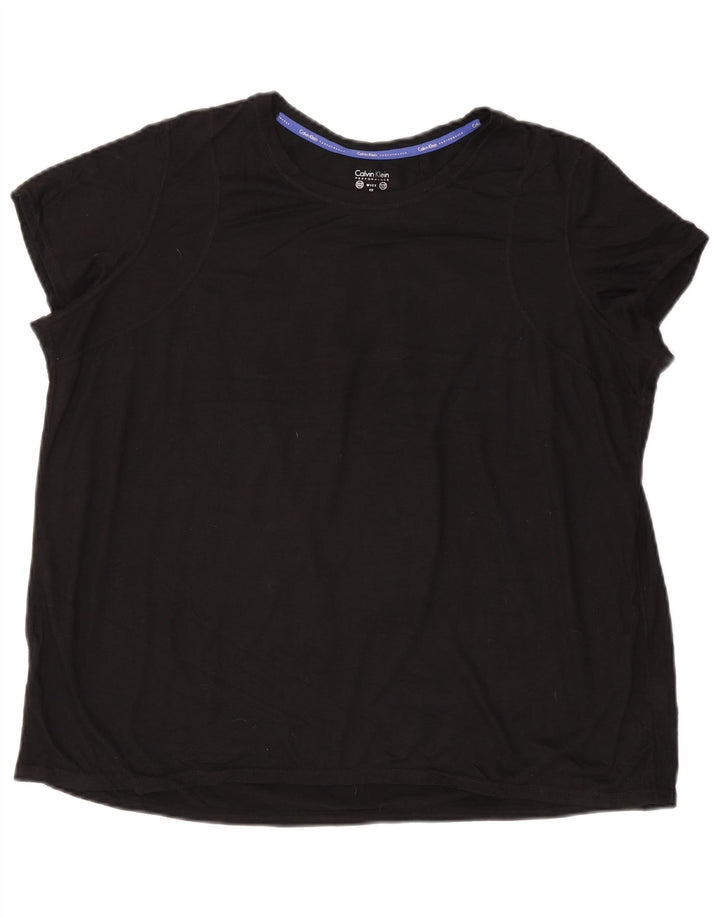 CALVIN KLEIN Tricou pentru femei Top UK 20 2XL Negru Poliester