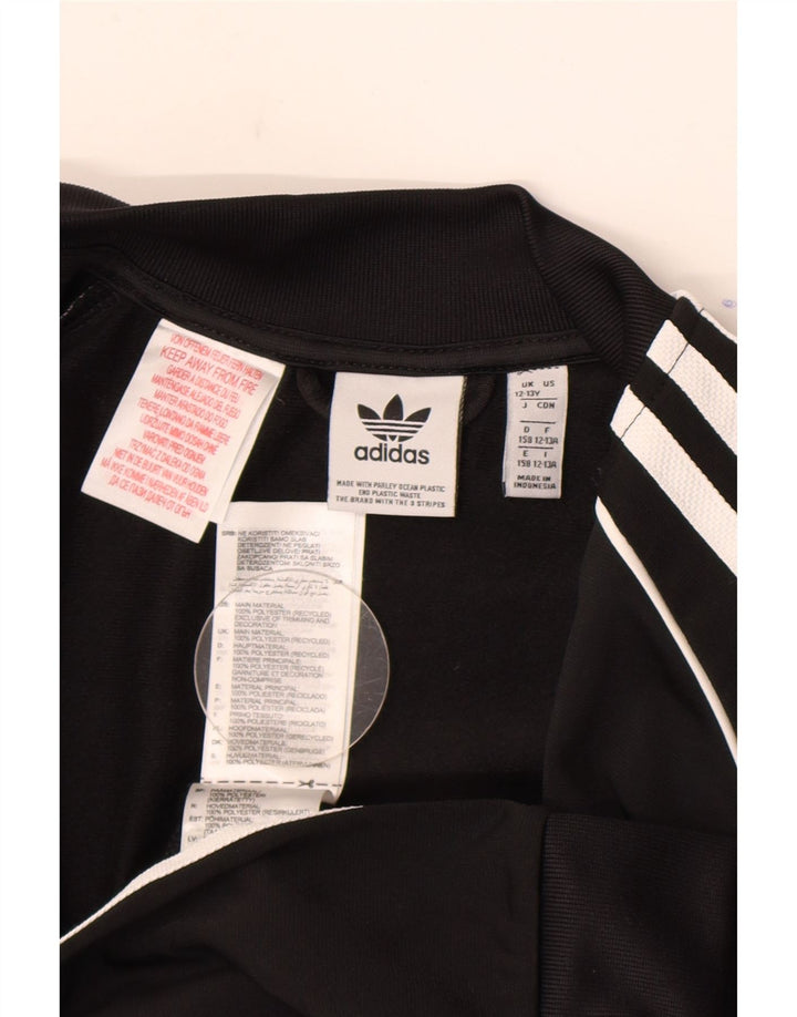 Jachetă pentru trening Adidas băieți 12-13 ani poliester negru