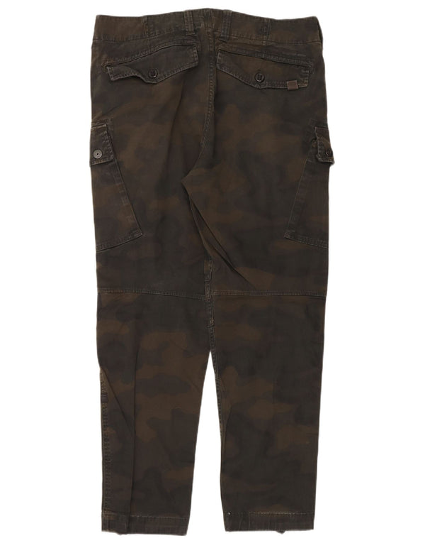 Pantaloni cargo conici pentru bărbați G-Star W34 L32 bumbac camuflaj kaki