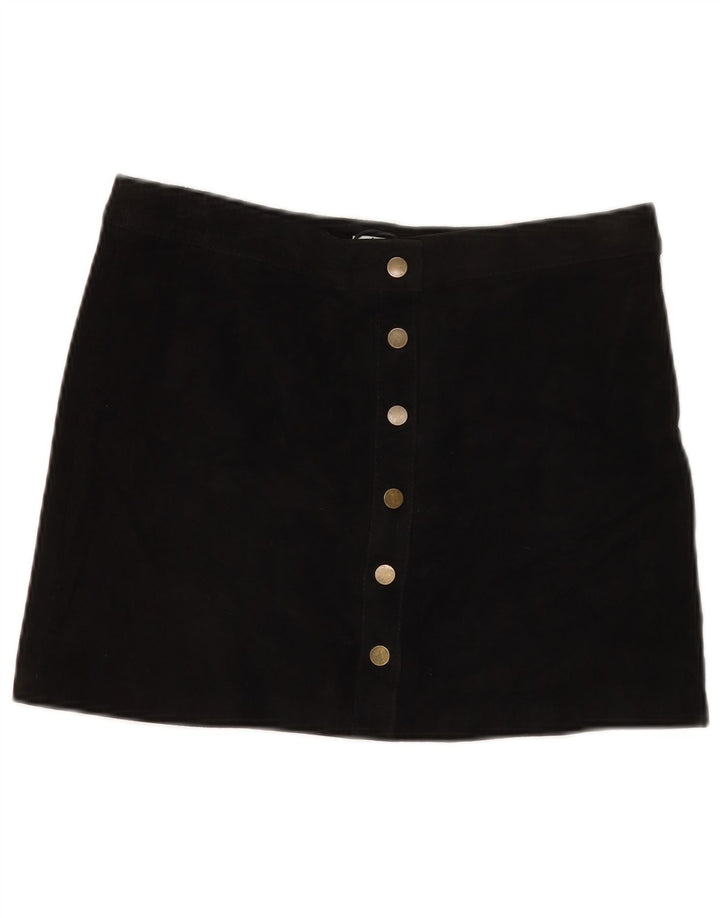 Fusta mini de piele intoarsa Pimkie pentru femei IT 44 Medium W30 Piele neagra