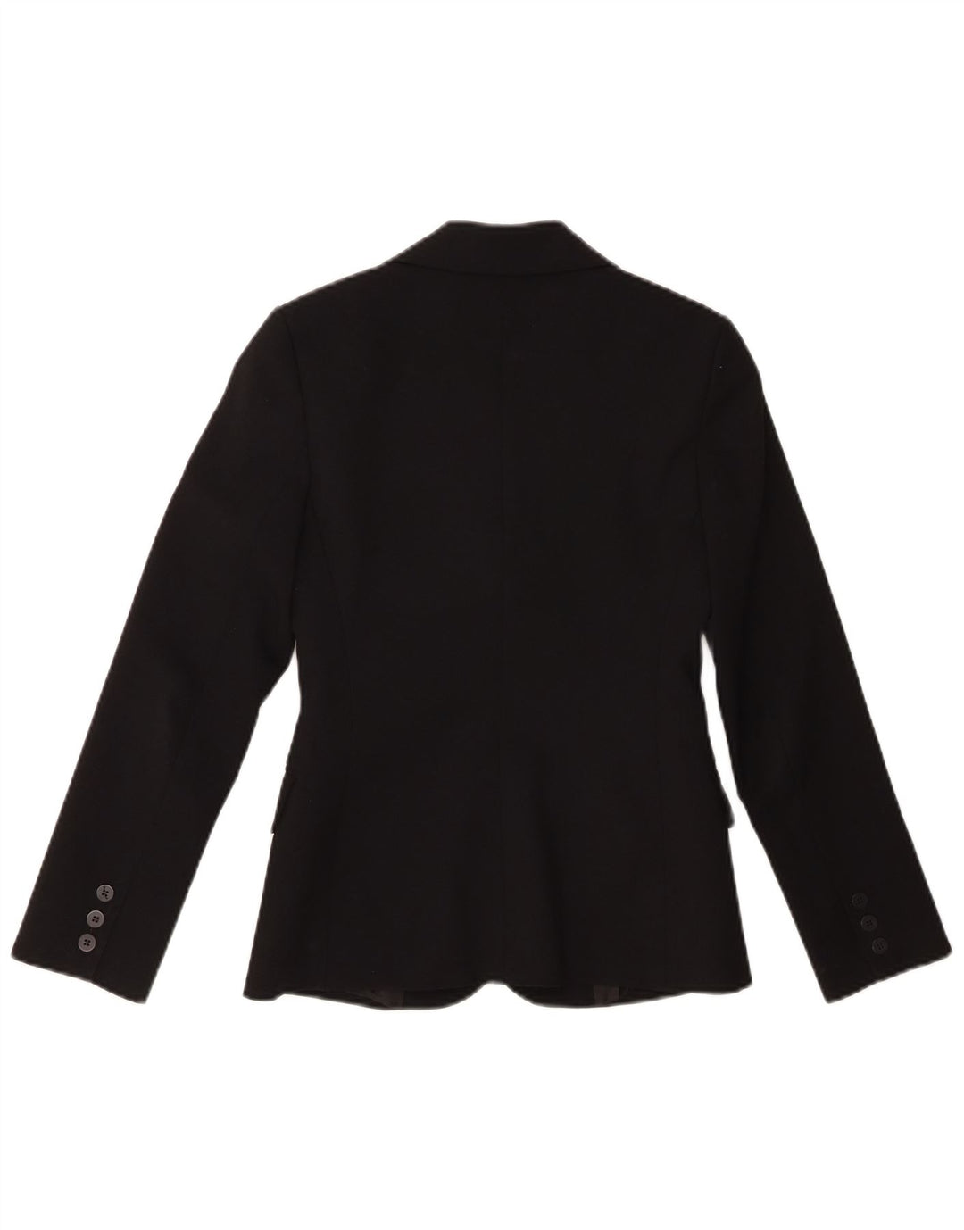 BENETTON Womens 3 Button Blazer Jacket IT 38 XS Black Polyester