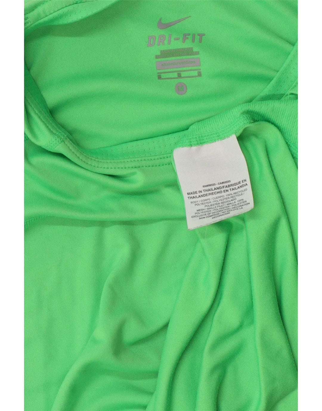 Tricou Nike Dri Fit pentru femei Top UK 12 Poliester verde mediu