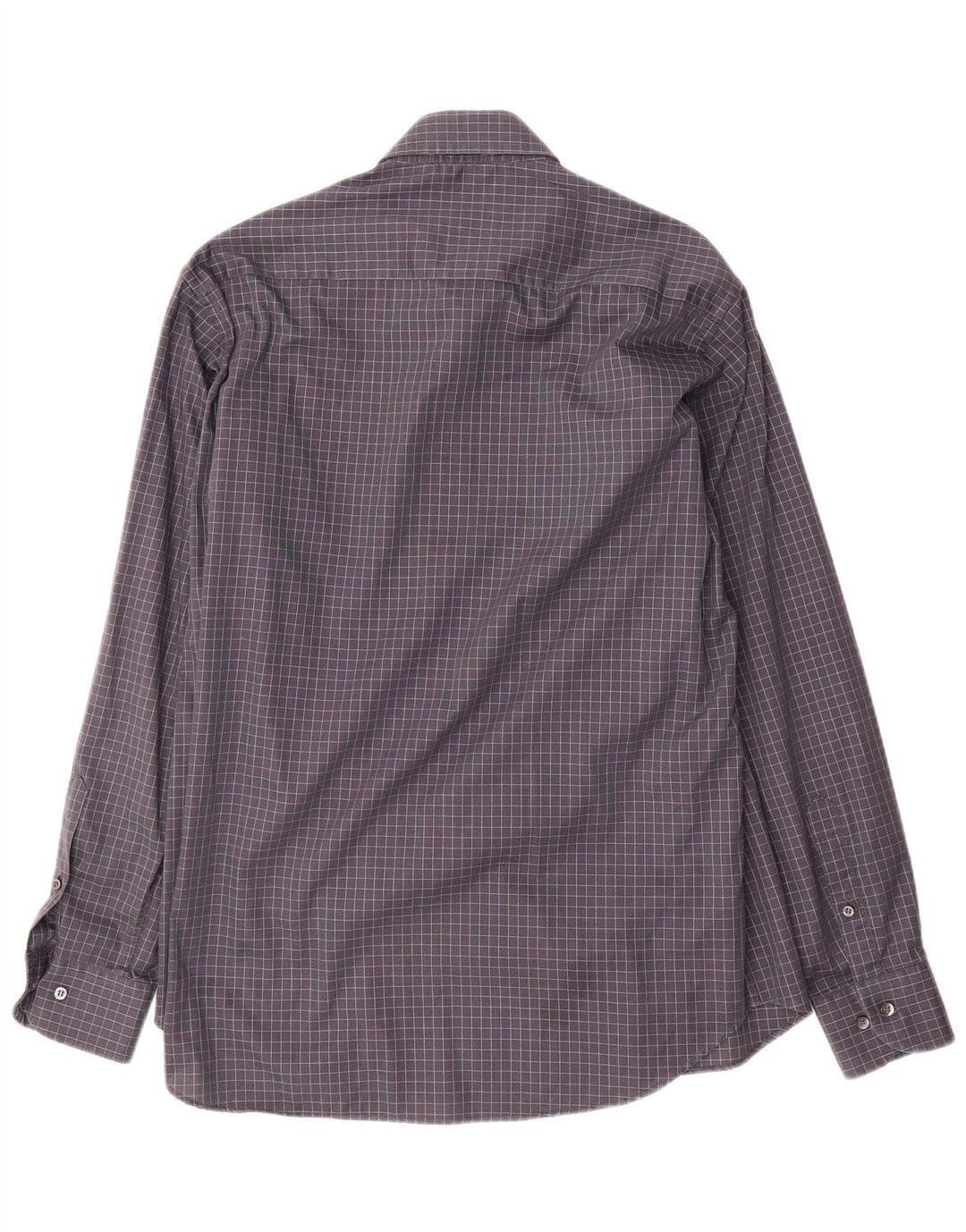 Cămașă pentru bărbați Yves Saint Laurent Mărimea 40 15 3/4 Medium Gri Gingham