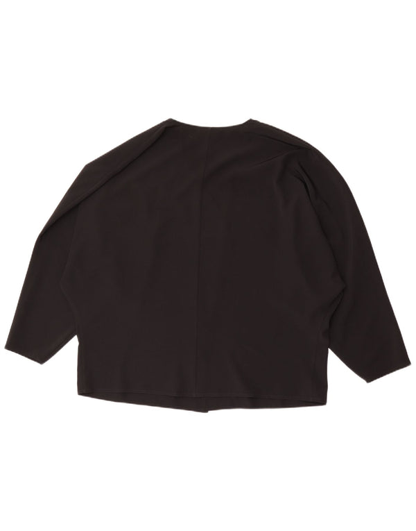 Cardigan Vintage pentru femei, cu croiala relaxată, top IT 46 Acetat negru mare
