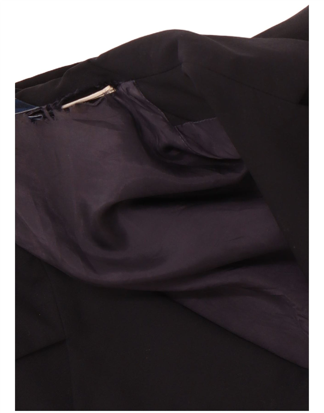 Jachetă pentru femei VINTAGE cu 3 nasturi IT 46 Lână mare albastru bleumarin