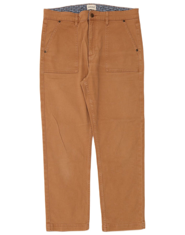 White Stuff Pantaloni drepti pentru femei UK 12 Medium W32 L26 Maro Bumbac