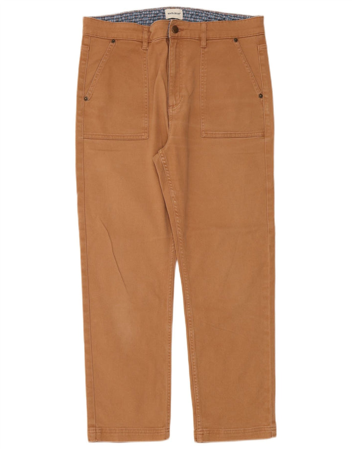 White Stuff Pantaloni drepti pentru femei UK 12 Medium W32 L26 Maro Bumbac