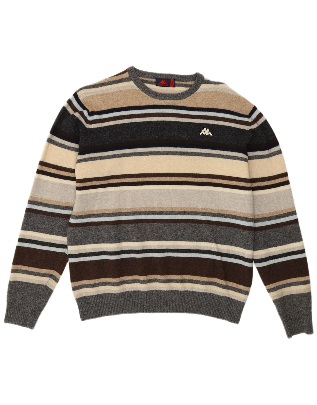 Pulover KAPPA pentru damă cu gât roșu, cu dungi mari, multicolore, UK 16