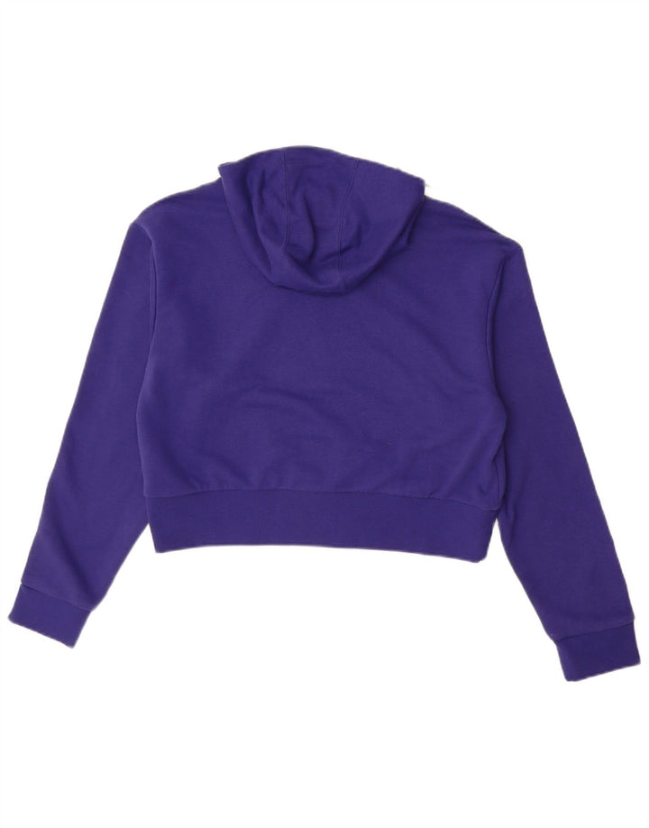 Pulover pentru fete ADIDAS Crop Graphic Hoodie 13-14 ani, purpuriu, bumbac floral