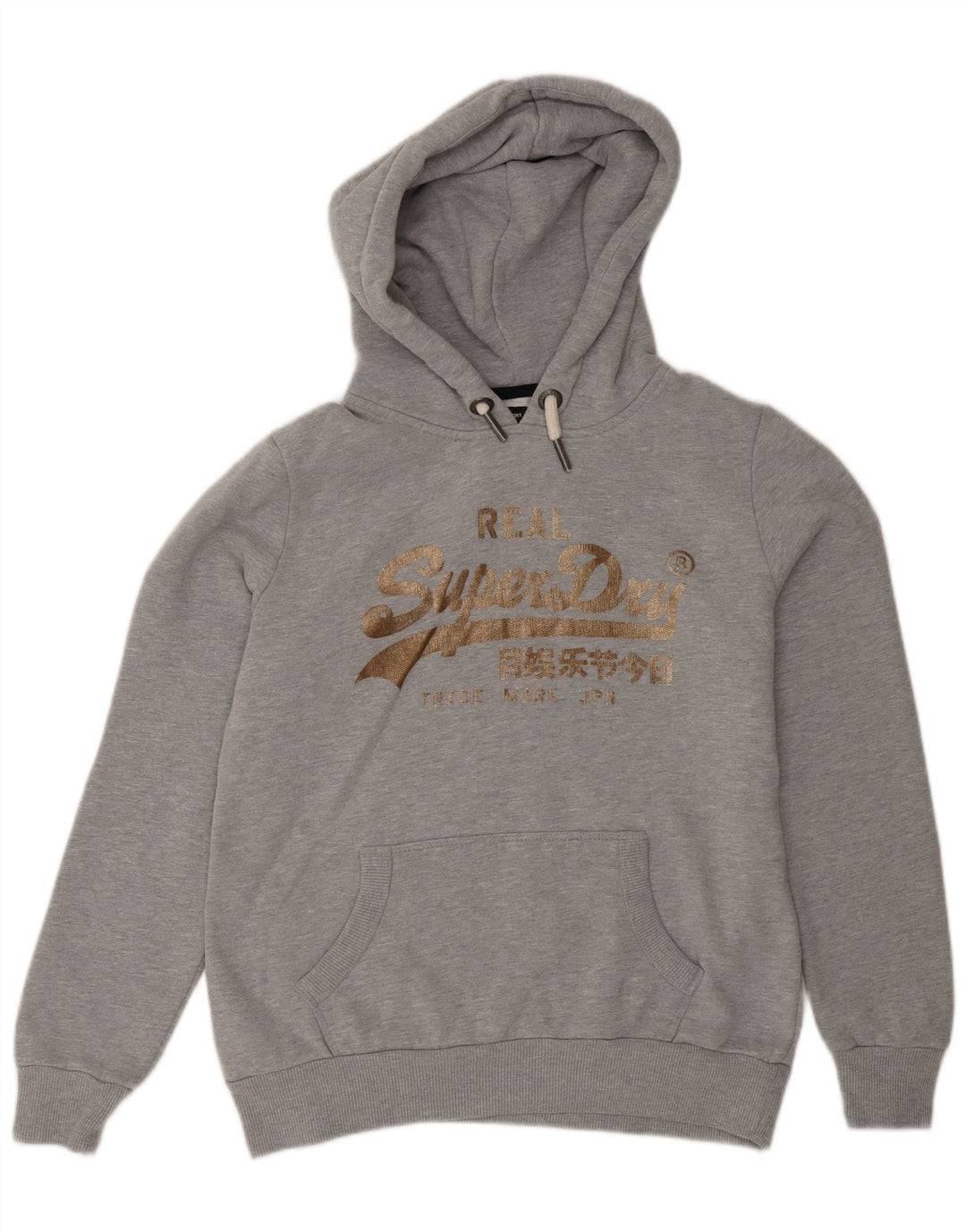 Pulover Superdry pentru damă, cu grafică, UK 12, gri mediu