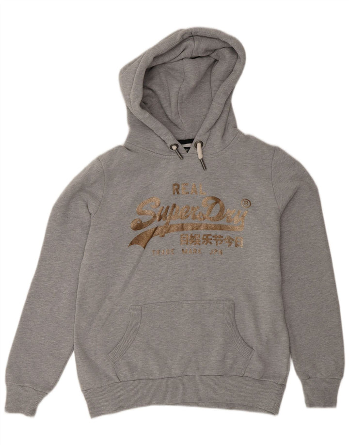Pulover Superdry pentru damă, cu grafică, UK 12, gri mediu
