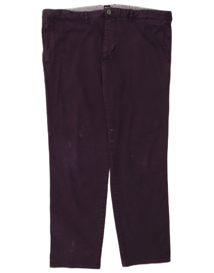 Pantaloni chino drepti pentru bărbați HUGO BOSS L38 L30 violet